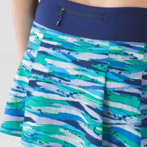 Lululemon Pace Rival Skirt II (Regular) Seven Wonders Multi / Hero Blue - Picture 11 of 13
